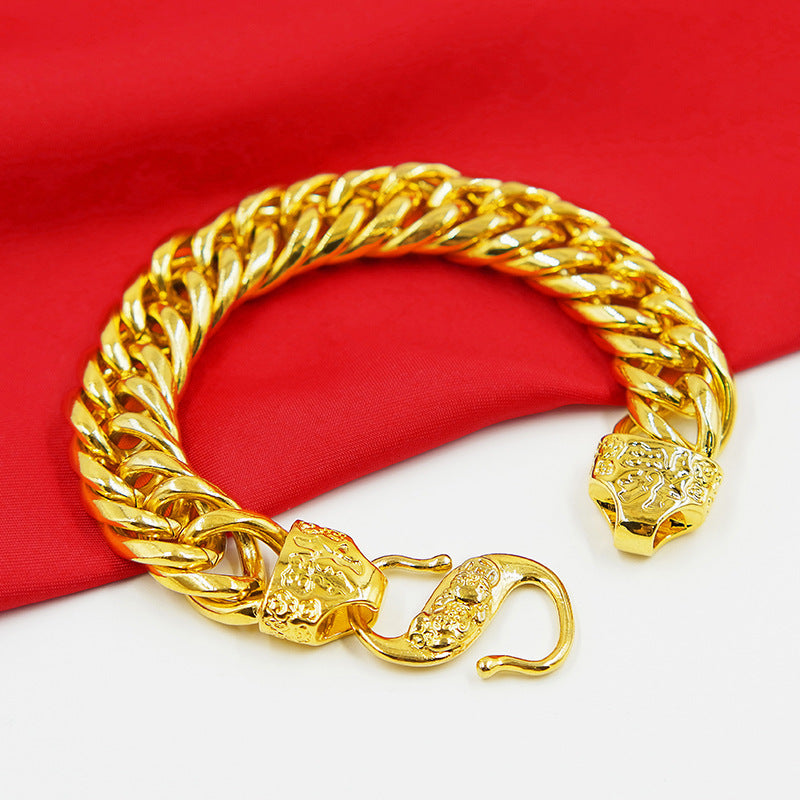 Men's fine flat bracelet