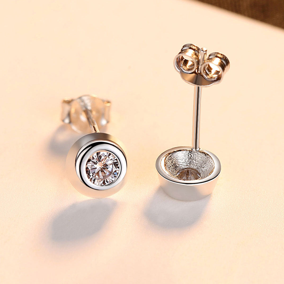 Zircon Japanese And Korean Style Simple Ear Jewelry