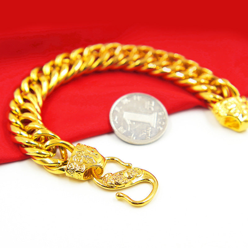 Men's fine flat bracelet