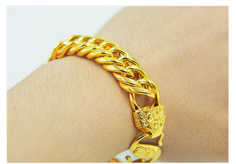 Men's fine flat bracelet