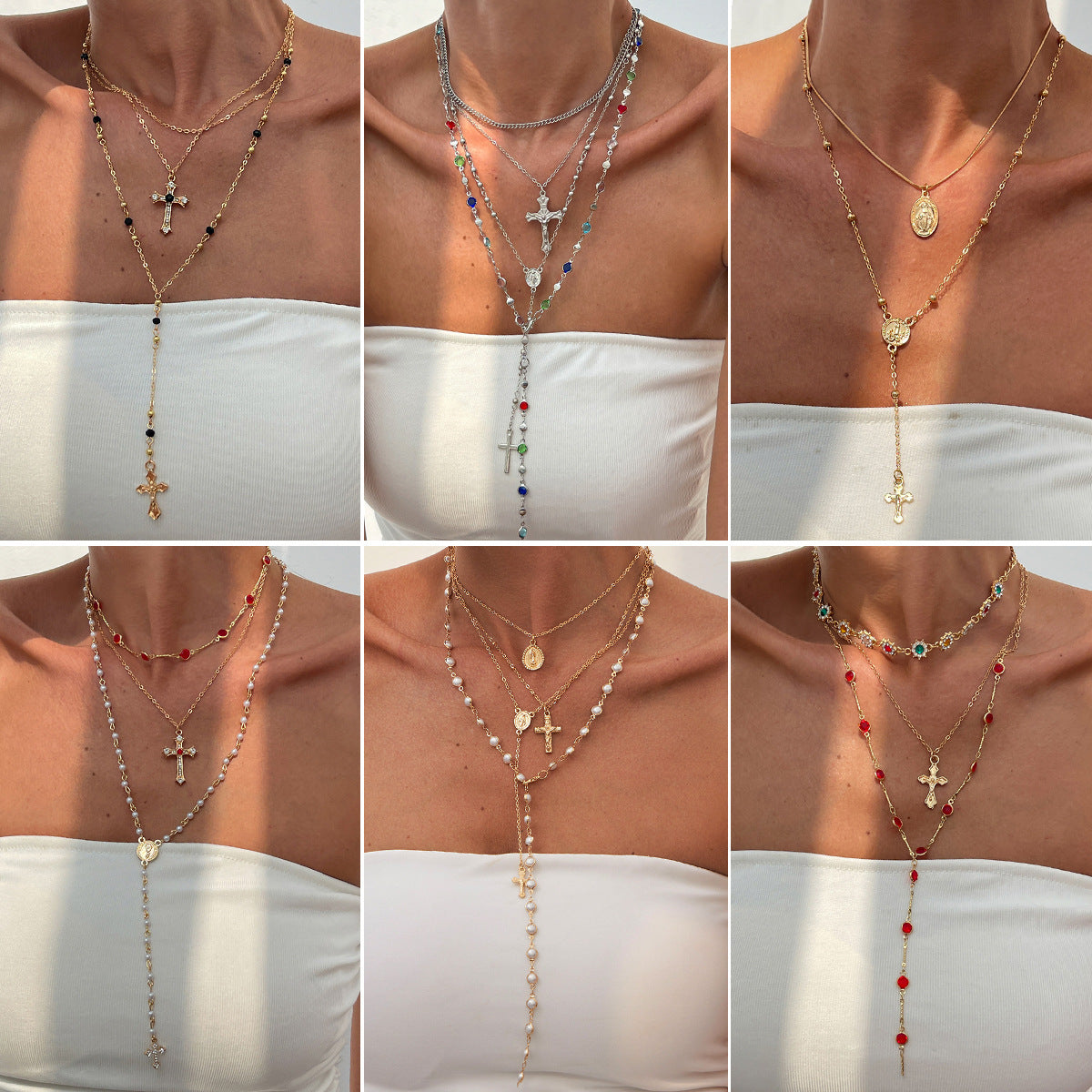 Hip Hop Diamond Cross Pendant Necklace