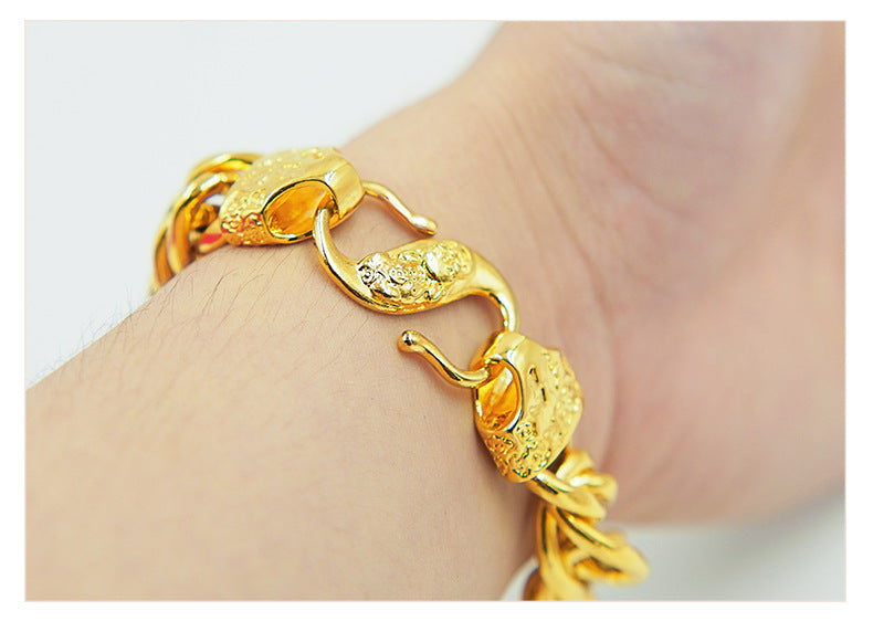 Men's fine flat bracelet