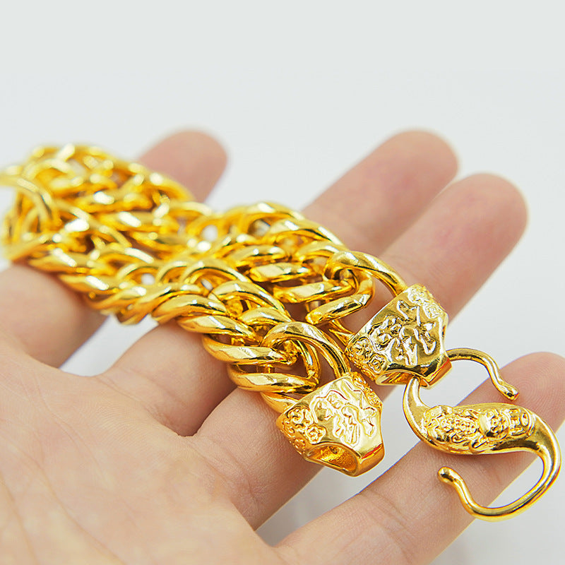 Men's fine flat bracelet