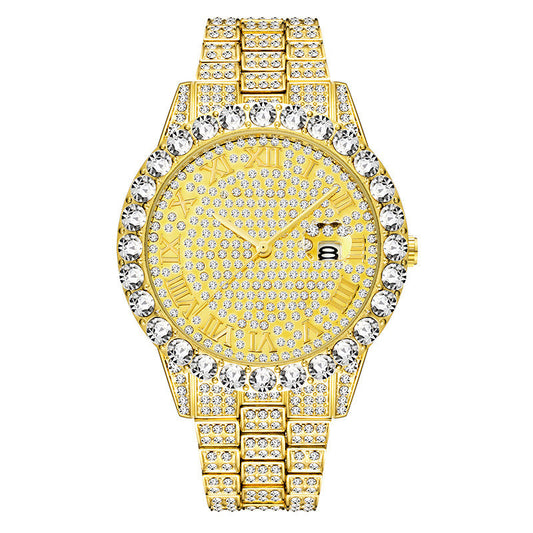Hip Hop Full Rhinestone Men's Watch