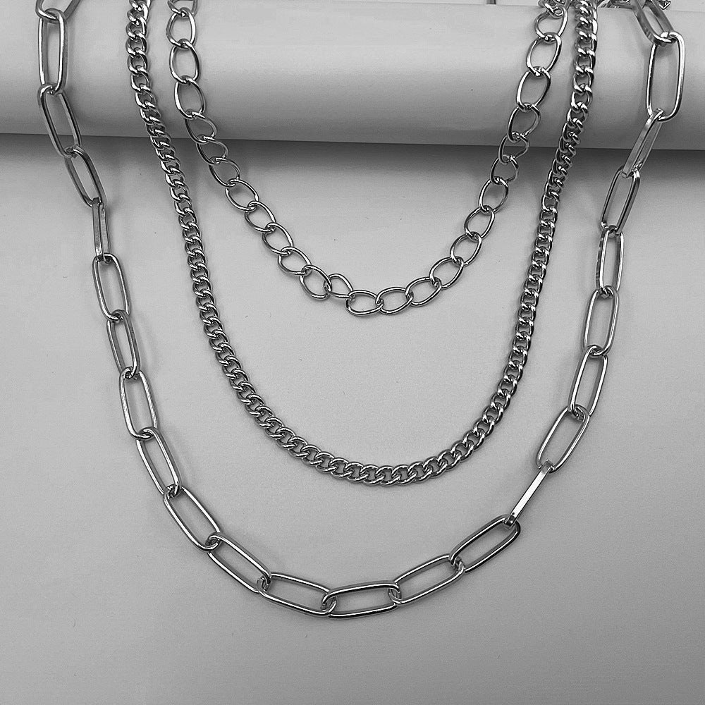 Punk Crescent Geometric Chain Hip-hop Tide