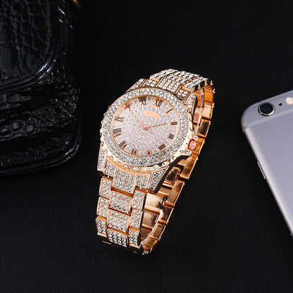Personalized Diamond Full Diamond Starry Hip-hop Watch Fashion Big Dial