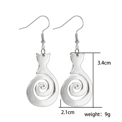 Retro Simple Jewelry Geometric Vortex Earrings Eardrops
