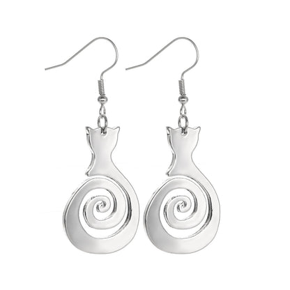 Retro Simple Jewelry Geometric Vortex Earrings Eardrops