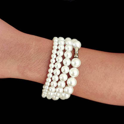 Hip Hop 6 To 12mm Pearl Necklace Bracelet Jewelry