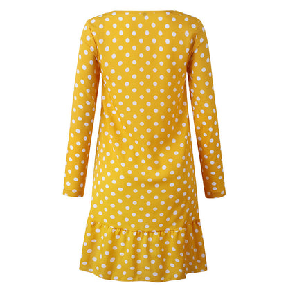 Irregular mid-wave dot dresses