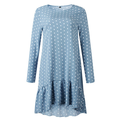 Irregular mid-wave dot dresses