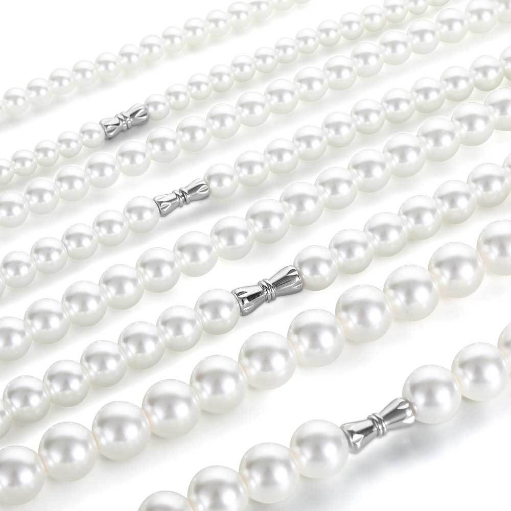 Hip Hop 6 To 12mm Pearl Necklace Bracelet Jewelry