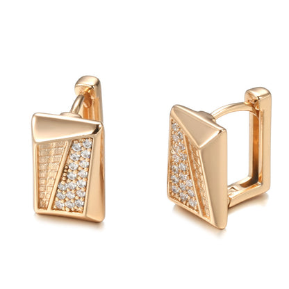 Fine Zircon Inlaid Earrings Women's European And American Fashion