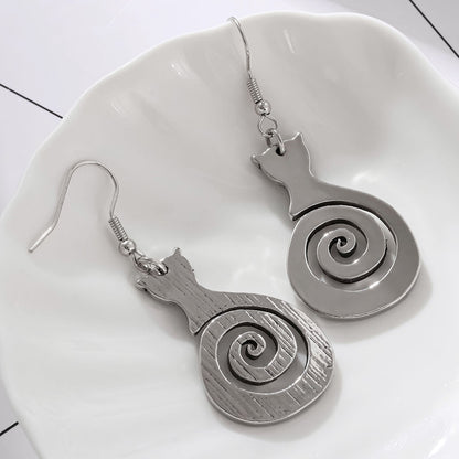 Retro Simple Jewelry Geometric Vortex Earrings Eardrops